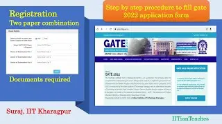 How to fill gate 2022 application form| step by step, registration, documents required for gate 2022