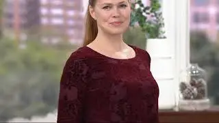 Attitudes by Renee Flocked Mesh Top with Jersey Tank on QVC
