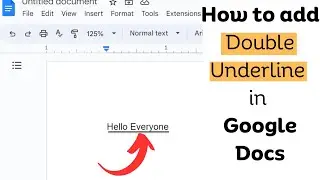 How to Add Double Underline in Google Docs In 2023 || Google Docs Double Underline