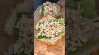 Chicken salad croissant sandwich #shorts #croissant #sandwich #breakfast