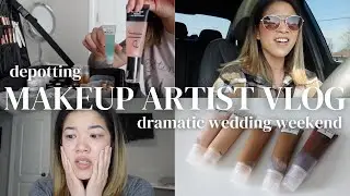 MUA VLOG: client wedding drama + makeup kit depotting