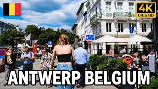 Shopping areas in Antwerp | Belgium Walking Tour (4k Ultra HD 60fps)