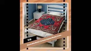 Eclectic Boho Blanket, Armenian Alphabet Blanket, Armenian Gifts, Ethnic Home Decor, Housewarming...