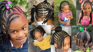 💯 2025 Cute & Adorable kids Hairstyles | Cornrow Braids Hairstyles for Little Girls | #hairstyles