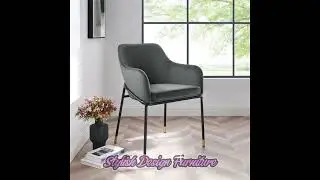 Jovi Performance Velvet Dining Armchair &ndash; Modern Upholstered Dining Chair with Luxe Comfort