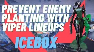 Prevent enemies default plant with Viper's Poison cloud and Snake bite lineups in Icebox - Valorant