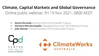 Climate Risk, Capital Markets and Global Governance International Forum