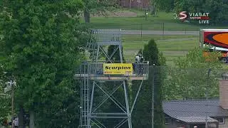 Watkins Glen 2009 Grand-am 6H Race: No 21 Jason Vinkemulder crashes (Natural audio) [AI-enhanced]