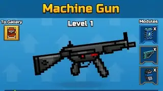 Pixel Gun 3D Common Simple Machine Gun level X modules review