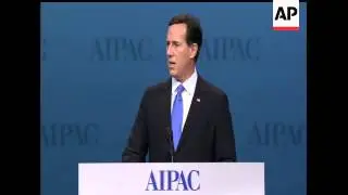 GOP presidential candidate Rick Santorum has told AIPAC, a pro-Israel lobby, that giving Iran an ult