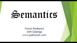 INTRODUCTION TO SEMANTICS