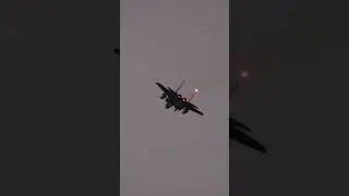 Fighter Jet Afterburner Lights Up The Sky!