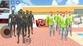 Black Spiderman Gang VS Green Jack Gang Fight 🤩💥 in Indian Theft Auto Simulator 