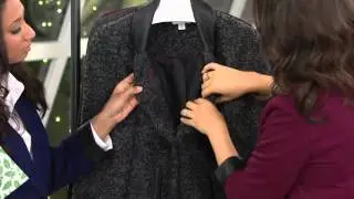 Susan Graver Faux Wool Boyfriend Coat on QVC