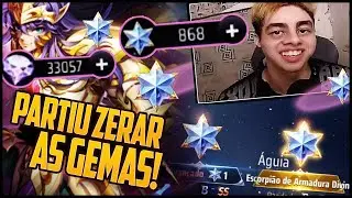 CLICANDO ATÉ O DEDO CAIR.. 1.000 GEMAS E UM SONHO! Summons Milo Divino! | Saint Seiya Awakening