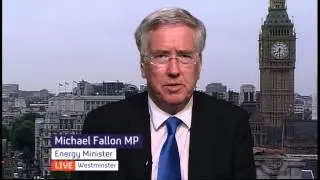 Energy debate: Michael Fallon and Liz Hutchins