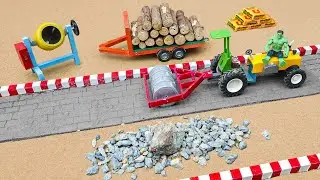 Mini Tractor Science Project | heavy truck stuck in sand pit construction and road repair