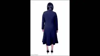 REDINGOTE FLARE STYLE THREE-QUARTER LENGTH CLERGY DRESS (BLACK) - QUICK SHIP! - CHECK OUT WEBSITE