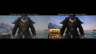 Skyrim Special Edition Graphical Mods comparison remastered HDR and SDR