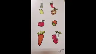 Veggies and fruits numbers Arts ideas