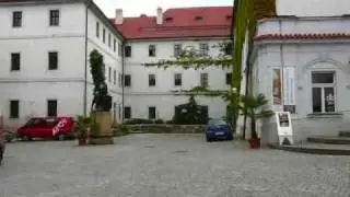 Prague Travel: Inside Strahov Monastery, Walking into Interior Courtyard