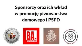 Sponsorzy oraz ich wkład w promocję piwowarstwa domowego i PSPD