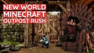 MINECRAFT OUTPOST RUSH - Construindo com ajudo do inimigo - Build Bruser New World PVP OPR 56