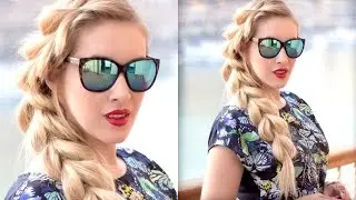 Fausse tresse de fêtes de fin d'année, réveillon ❤ Tuto coiffure cheveux mi longs, facile à faire