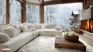 Warm Piano Harmonies Paired With Fireplace Crackles Create A Peaceful And Inviting Winter Room