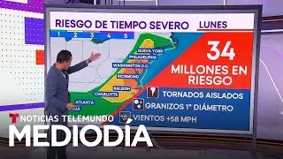 Mal tiempo pone en alerta a 34 millones de personas | Noticias Telemundo