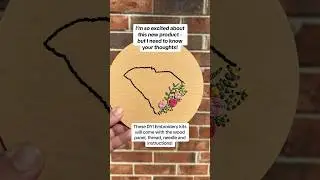 Embroidery on wood? Yes please! Our newest DIY kit will be released soon! #crafts #DIYKit #GiftIdea