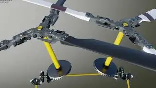 трехлопастной вертолет с мешалкой
