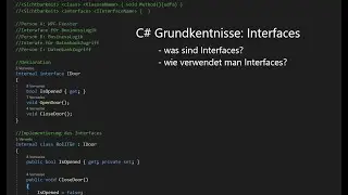 C# Grundkentnisse: Einführung in Interfaces