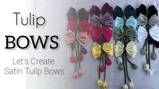 How to Make Satin Tulip Bow at Home | Easy & Beautiful Bow Tutorial 