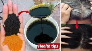 💯 Natural Black Hair Dye at Home with Blackseeds 🖤 kalonji Sy Baalon ko permanent Kaala Karen ✨