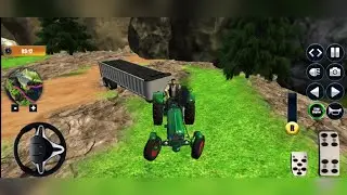Real Tractor Trolley Cargo Farming Simulation Game 2 - Double Coal and Gas Sylinder.