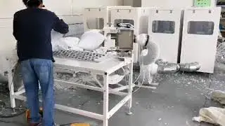 Goose duck down feather pillow filling machinery with automatic weighing system 2018