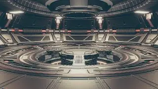 Sci-fi Industrial Hangar Scene -Tesla