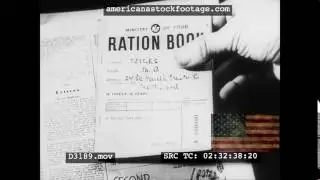 1940s Food Flash NEW RATION BOOKS   D3189