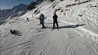 [4k] Skiing in K&uuml;htai | Piste 1, 2 (red) | Austria
