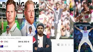 The Ashes jacob 142 runs day 4 preview