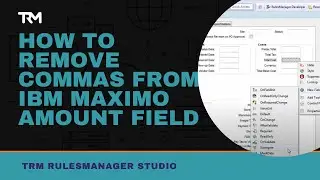 How to Remove Commas From a IBM Maximo Amount Field | RulesManager | Total Resource Management