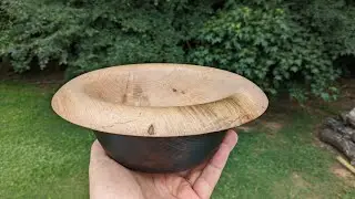 Woodturning a Partially Burned Birch Bowl