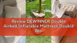 Review DEWINNER Double Airbed,Inflatable Mattress,Double Blow Up Mattress with Built-in Electric Pum