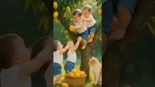 Cute Toddlers Collect Fruits #toddlers #funny
