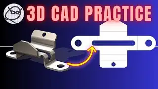 CAD Modeling Challenge - Onshape, SolidWorks, Fusion360 - Curved slot - 23-10-01 - THRU BRACKET