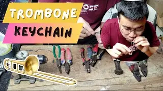 How to make a keychain Trombone musical instrument #diykeychains