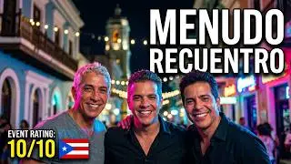 Menudo Reencuentro en Sanse 2025. Johny Lozada, Ricky Mel&eacute;ndez, Miguel.  Calle San Sebasti&aacute;n.