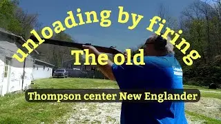 fire unloading of old Thompson center New Englander 50 caliber percussion muzzleloader.