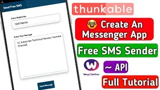 Create Messenger App in Thunkable || Free SMS sender App || Full Tutorial In Hindi